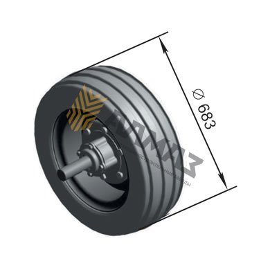 Tired wheel PCH-4,5 RZZ.137.05.000