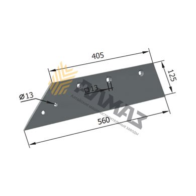 Plow share w/o point (left) RZZ.11.51.210-02