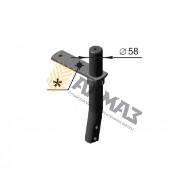 Cutter stilt left (58 mm) 4х4 01.022.00.000-01