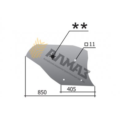 Mouldboard wing RZZ.P.401-A