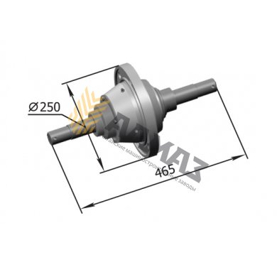 Hub with axle RZZ.39.05.100-01SB