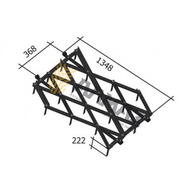 Toothed harrow (rigid hitch) BZS-1,0.00.000-01