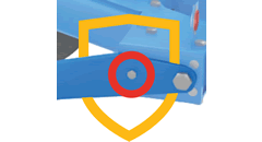 Срезной болт защищает рабочие органы от повреждений