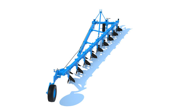 Half-mounted plow FINIST PP 9-35: 3d модель