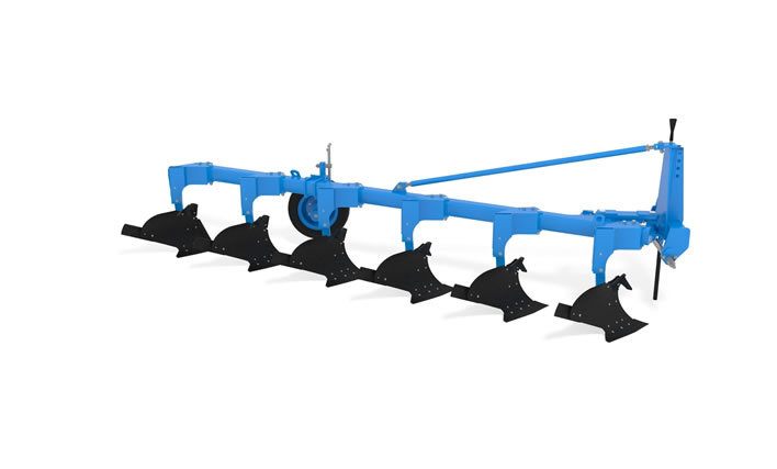 3D-модель плуга навесного с регулируемой шириной захвата FINIST PLNR-6x40