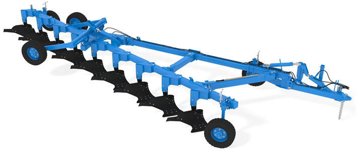 Half-trailing variable width share plow FINIST PLPR-9-40